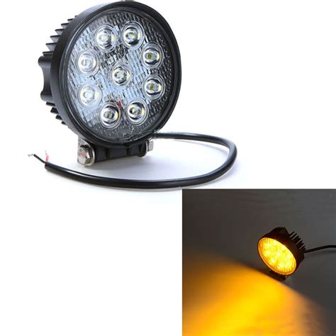 27w 4 Inch Round Amber Led Fog Light Led Fog Lights Led Work Light