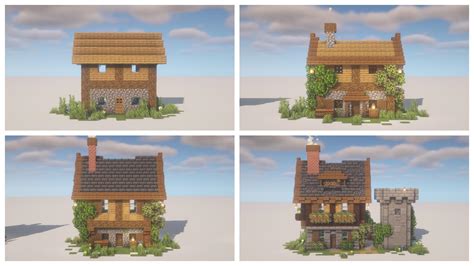 Made 3 Villager House Upgrades For A Tutorial R Minecraftbuilds