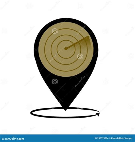 Locational Icon For Researching A House In A Map Or Roadmap Royalty