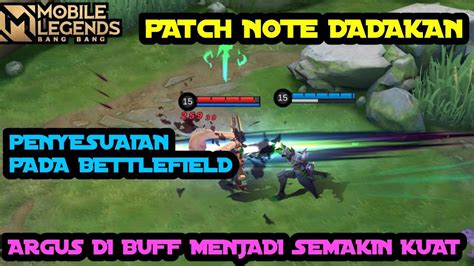 ARGUS BUFF BANE NERF BEATRIX NERF PATCH NOTE DADAKAN ORIGINAL