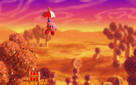 File Ksa Parasol Kirby Drifting Screenshot Png Wikirby It S A Wiki