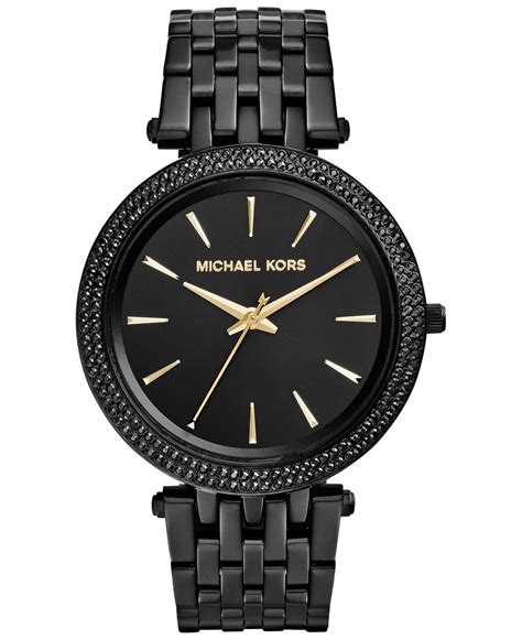 Michael Kors Women S Darci Black Ion Plated Stainless Steel Bracelet Watch 39mm Mk3337 Michael