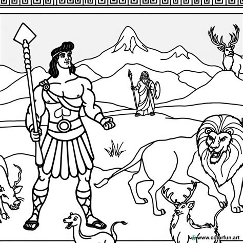 Coloriage Des Travaux D Hercule T L Charger Ou Imprimer Gratuitement