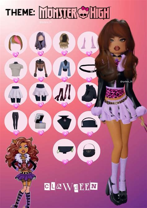 Roblox Dti Theme Characters Clawdeen In Vip Dress