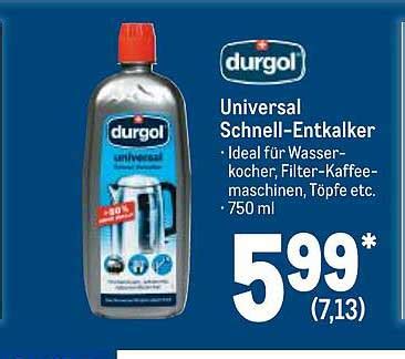 Durgol Universal Schnell Entkalker Angebot Bei METRO 1Prospekte De