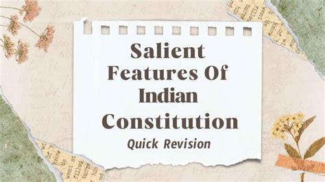 Salient Features Of Indian Constitution