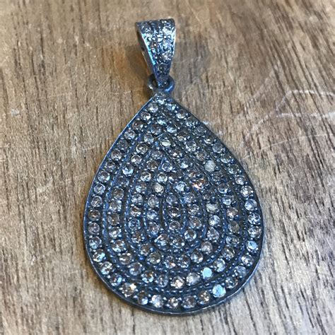 Diamond Teardrop Pendant – Beadniks Chicago