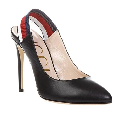 Gucci Shoes Gucci Sylvie Leather Slingback Pumps In Black New In