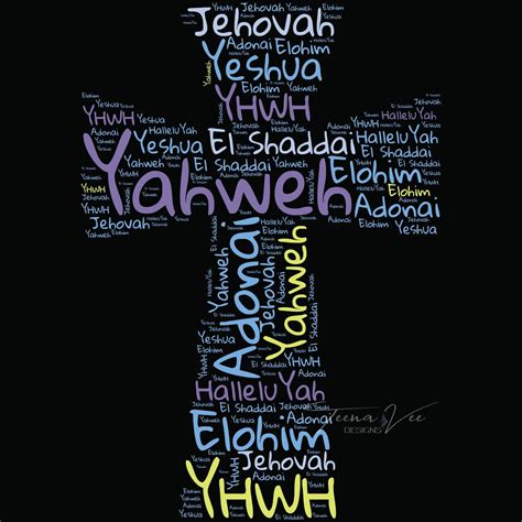 Names Of God Yhwh Yeshua El Shaddai Halleluyah Adonai Yahweh
