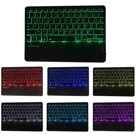 AZERTY Keyboard Wireless Bluetooth French Keyboards With Touchpad