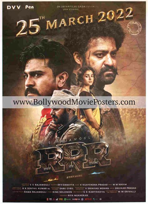 Rrr Poster For Sale Online Buy Rare Original 2022 Telugu Movie Poster