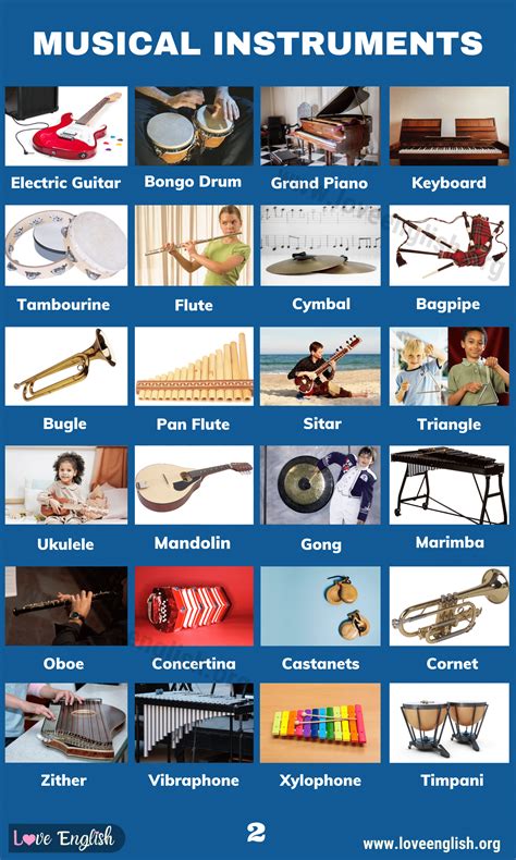 Musical Instruments: 50 English Vocabulary for Musical Instruments
