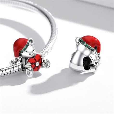 Święta Misiek Charms do Pandora Moda Trusky