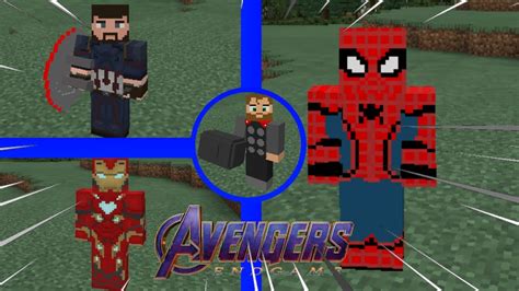 NOVO ADDON MOD DOS VINGADORES PARA MINECRAFT PE Guga YouTube