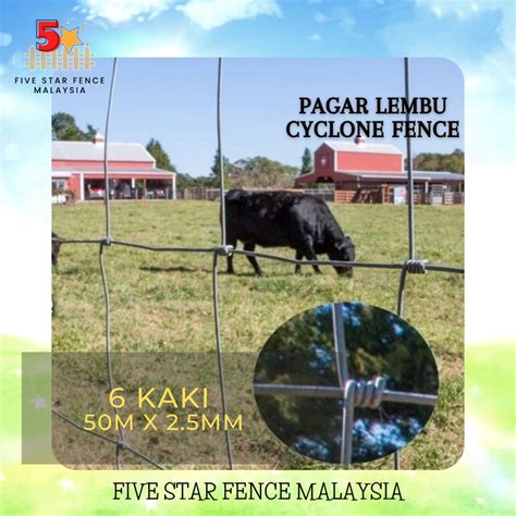 Pagar Kambing Lembu Cyclone Fence Pagar Kebun Kaki X Meter X Mm