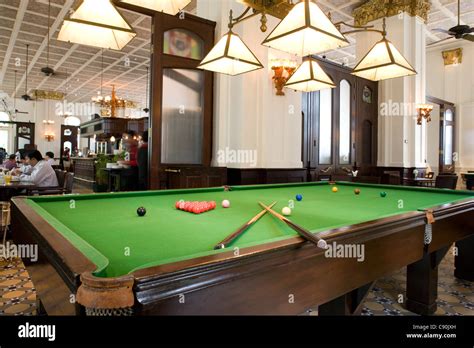 Raffles Hotel Bar And Billiard Room Stock Photo Royalty Free Image