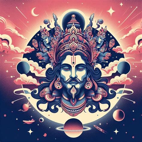 God Brahma Illustration Premium Ai Generated Image