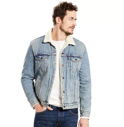 Levis Mens Levis Sherpa Lined Trucker Jacket