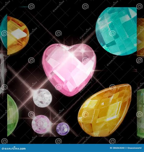 Colored Precious Stones Abstract Background Shapes and Blurs Stock ...