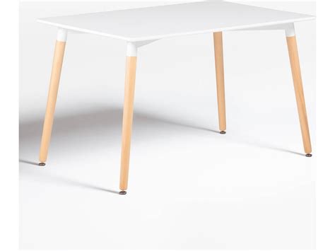 Mesa de Refeição SKLUM Royal Branco MDF e Faia e Metal 75 x 120 x