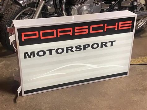 Authentic Illuminated Porsche Motorsport Sign Pcarmarket