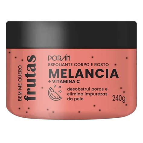 Creme Esfoliante Melancia Rosto E Corpo Porán 240g Shopee Brasil