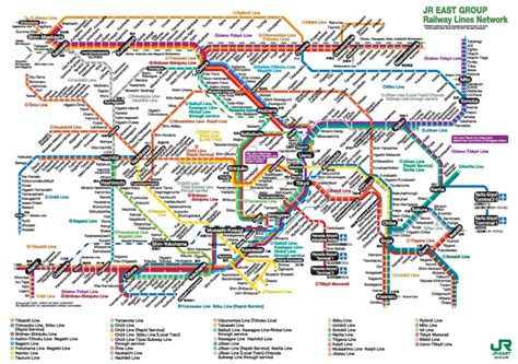 Tokyo train map - Ontheworldmap.com