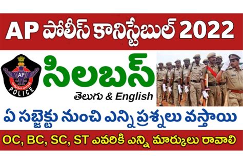 APSLPRB Constable Syllabus 2022 Telugu Vidyarthi