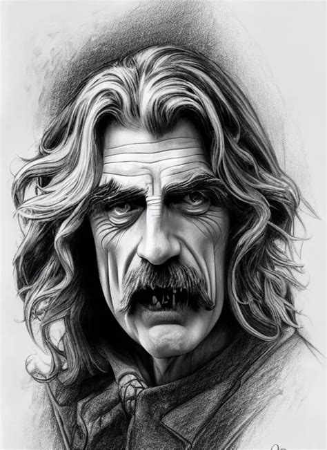 Hyperrealist Pencil Sketch Of Sam Elliott As Dracula Stable Diffusion