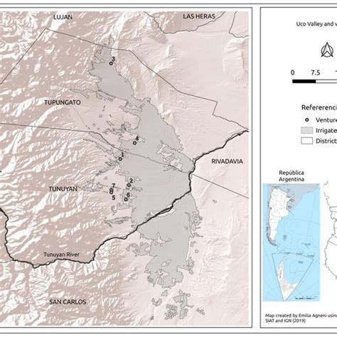 Map of the Uco Valley. | Download Scientific Diagram