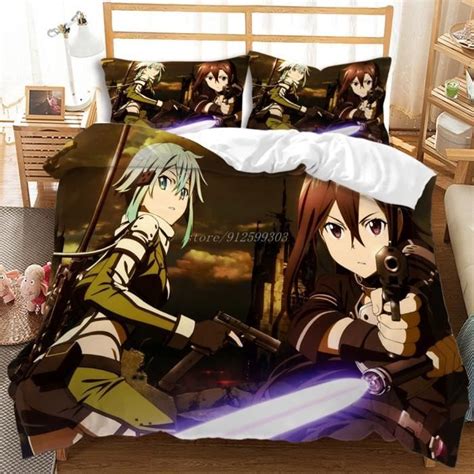 Dcr Parure De Lit Dessin Anim Sword Art Ensemble De Literie En