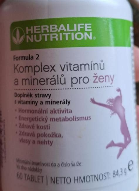 Komplex vitamínů a minerálů pro ženy Herbalife Nutrition kalorie kJ