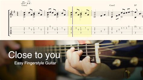 Close To You Easy Fingerstyle Guitar Cover By ปิ๊ก Youtube