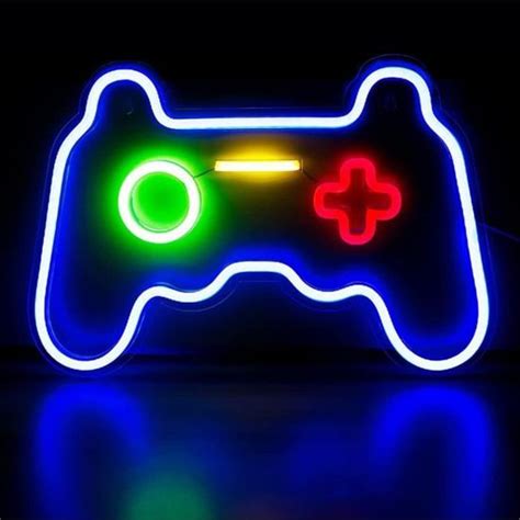 Neon Gamepad Jeu Néon Gaming Neon Lights Gaming Cool Néon Enseigne