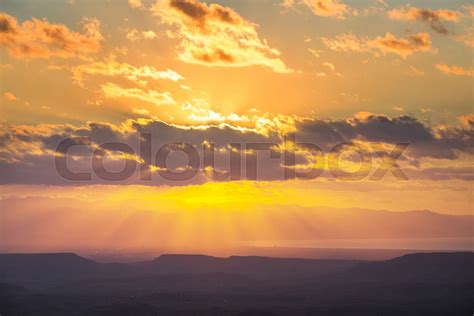 Mountains in Cyprus at sunset | Stock image | Colourbox