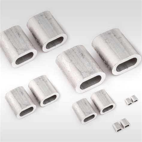 1mm 12mm Aluminium Pressklemmen Presshülsen für Drahtseil ab 5 Stück