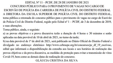 Concurso PCDF Novo Cronograma Das Provas I Nova Concursos