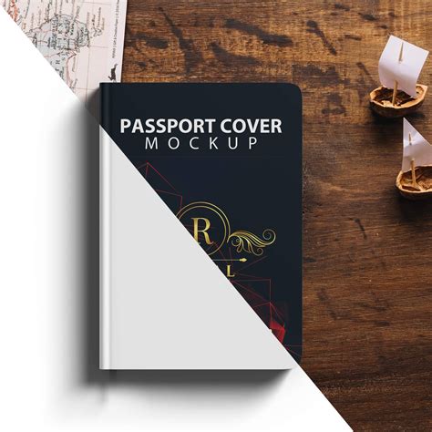 Free Passport Cover Mockup Psd Template Mockup Den