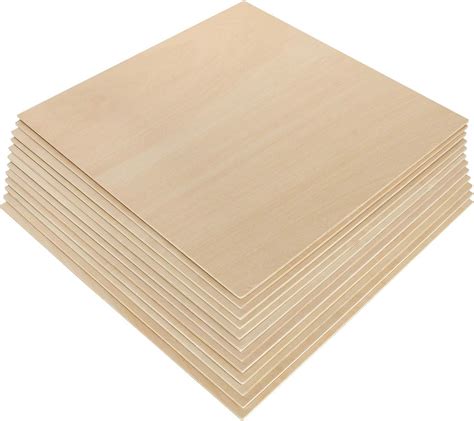 Buy 12 Pack 118 × 118 Inch Basswood Sheets Thin Wood Sheets Plywood Board Basswood Sheets 18