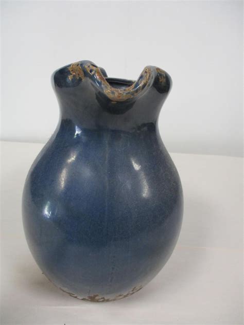 Blue Pottery Pitcher