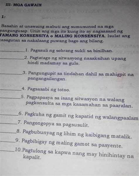 Basahin At Unawaing Mabuti Ang Sumusunod Na Mga Pangungusap Uriin Ang