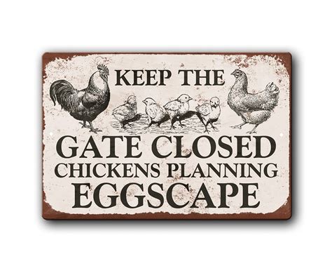 Personalized Chicken Coop Sign Metal Chicken Sign Indoor Outdoor Made