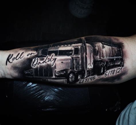 Truck Tattoo Truck Tattoo Trucker Tattoo Dad Tattoos