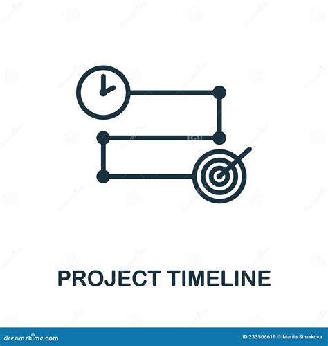 Project Timeline Icon Monochrome Sign From Project Development