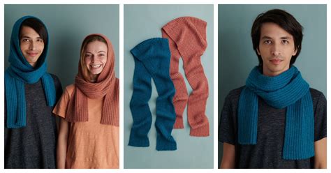 Hood Scarf Free Knitting Pattern