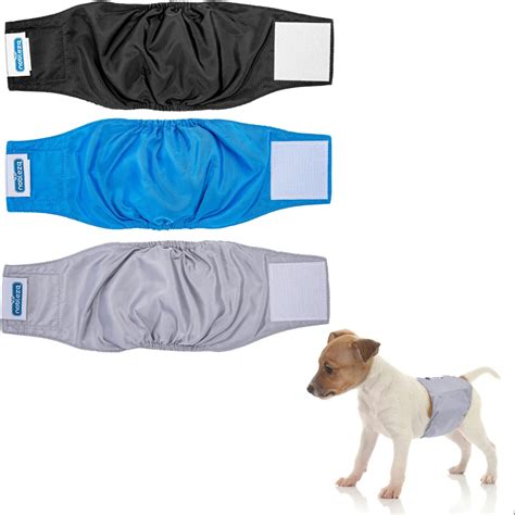 Nobleza 3X Couches pour Chiens Mâles Lavables Male Chien Couche