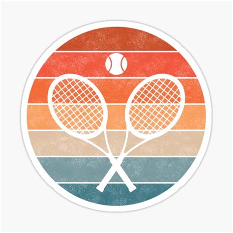 Tennis Tennis Racket Tennis Ball Retro Gift Sticker By Auviba Design