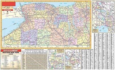 Western New York State Wall Map | #4565053995