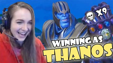 Winning As Thanos Fortnite Battle Royale Youtube