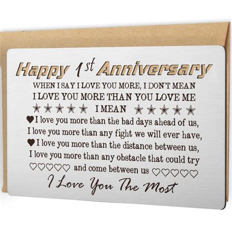 One Year Anniversary Cards For Boyfriend